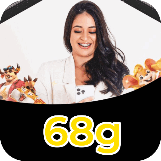 Plataforma 68g mostrando interface moderna, jogos certificados e recursos de segurança licenciados